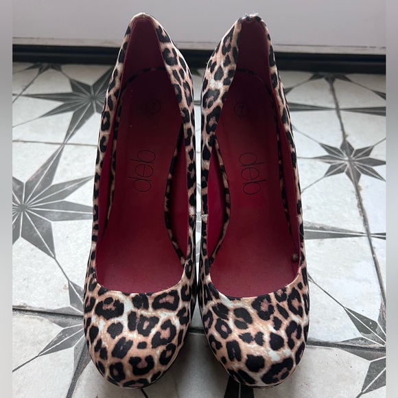 Deb Shoes - Deb Leopard High Heeled Pumps